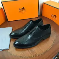 chaussures hermes new summer imported cattle skin frenulum black